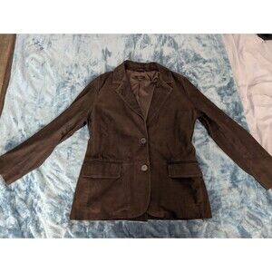 Quince 100% Suede Blazer Charcoal Black Size M Genuine Leather Minimalist NWOT